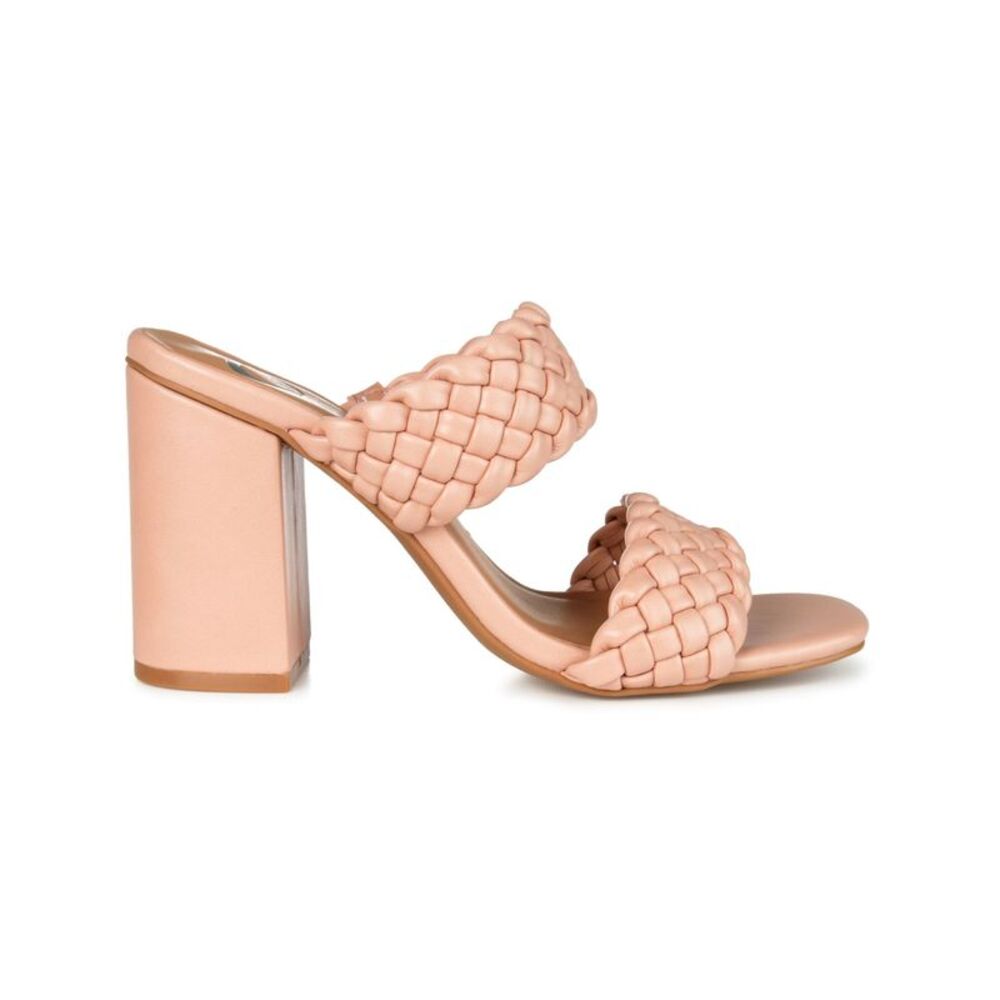 JOURNEE COLLECTION Womens Pink Melissa Open Slip On Heeled Sandal 10 M - Picture 3 of 4